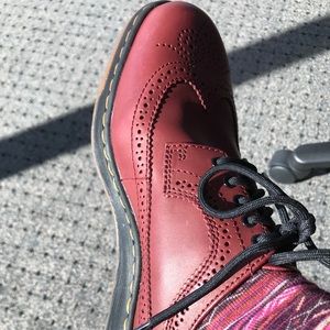 Dr.Martens. Red wing tip